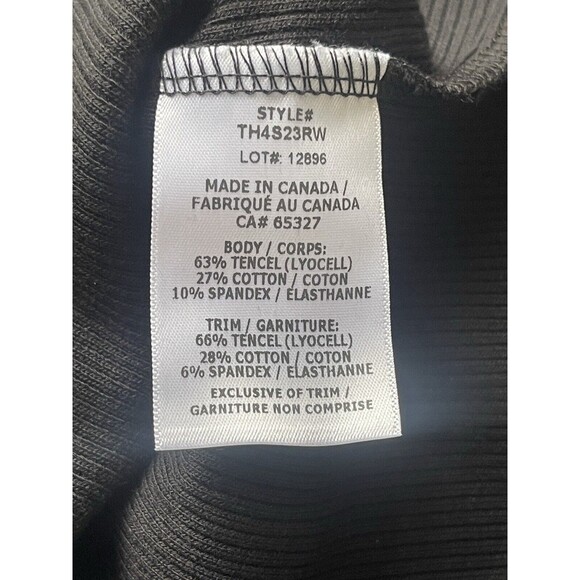 THE RANGE Mass Rob Square Neck Long Sleeve Top In Jet Black Sz L New - Picture 9 of 9